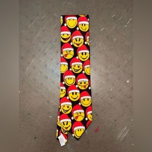 Christmas emoji neck tie